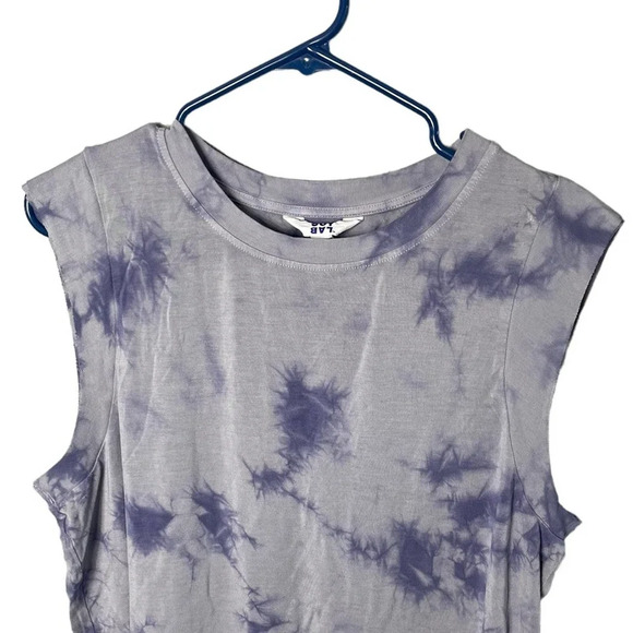 JoyLab Women’s Purple Tie Dye Muscle Crop T-Shirt Size Medium - Picture 3 of 7